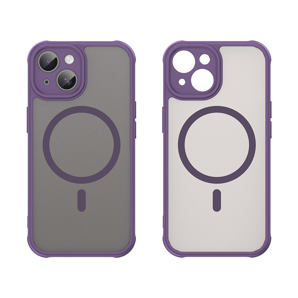 MagSafe Case for Apple iPhone 15 Plus, Techsuit, HaloFrost II, Purple