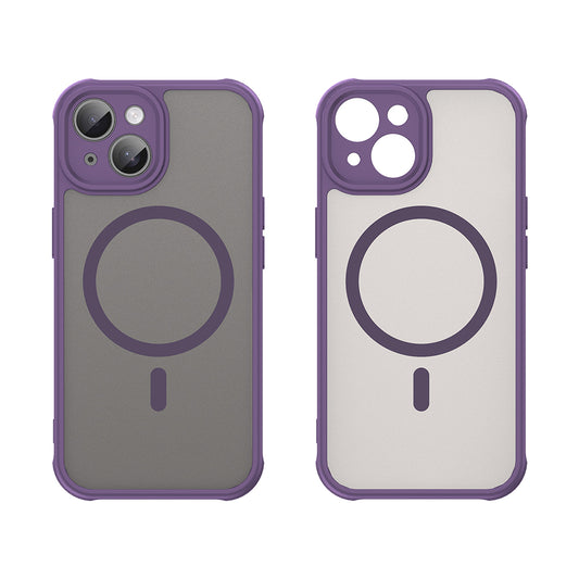 MagSafe Case for Apple iPhone 15 Plus, Techsuit, HaloFrost II, Purple