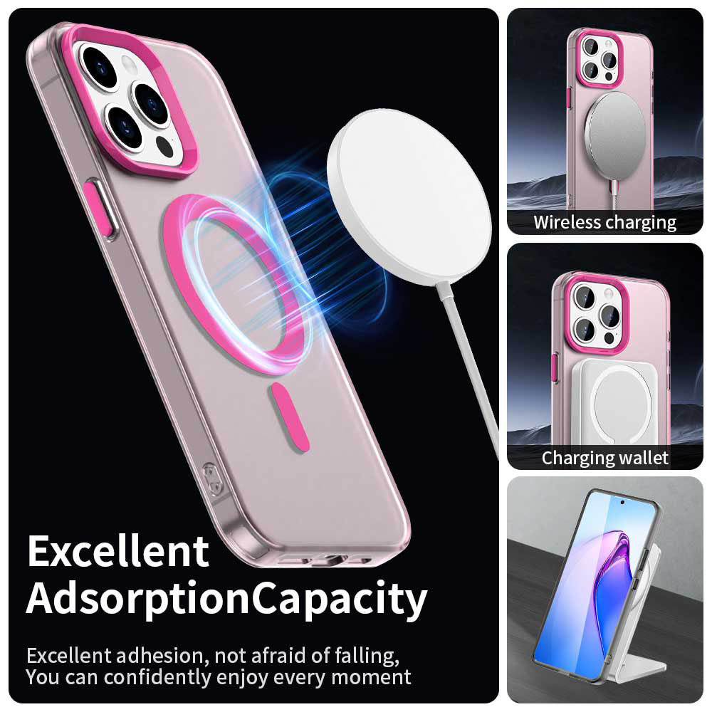 MagSafe Case for Apple iPhone 15 Pro Max, Techsuit, CandyCase, Pink