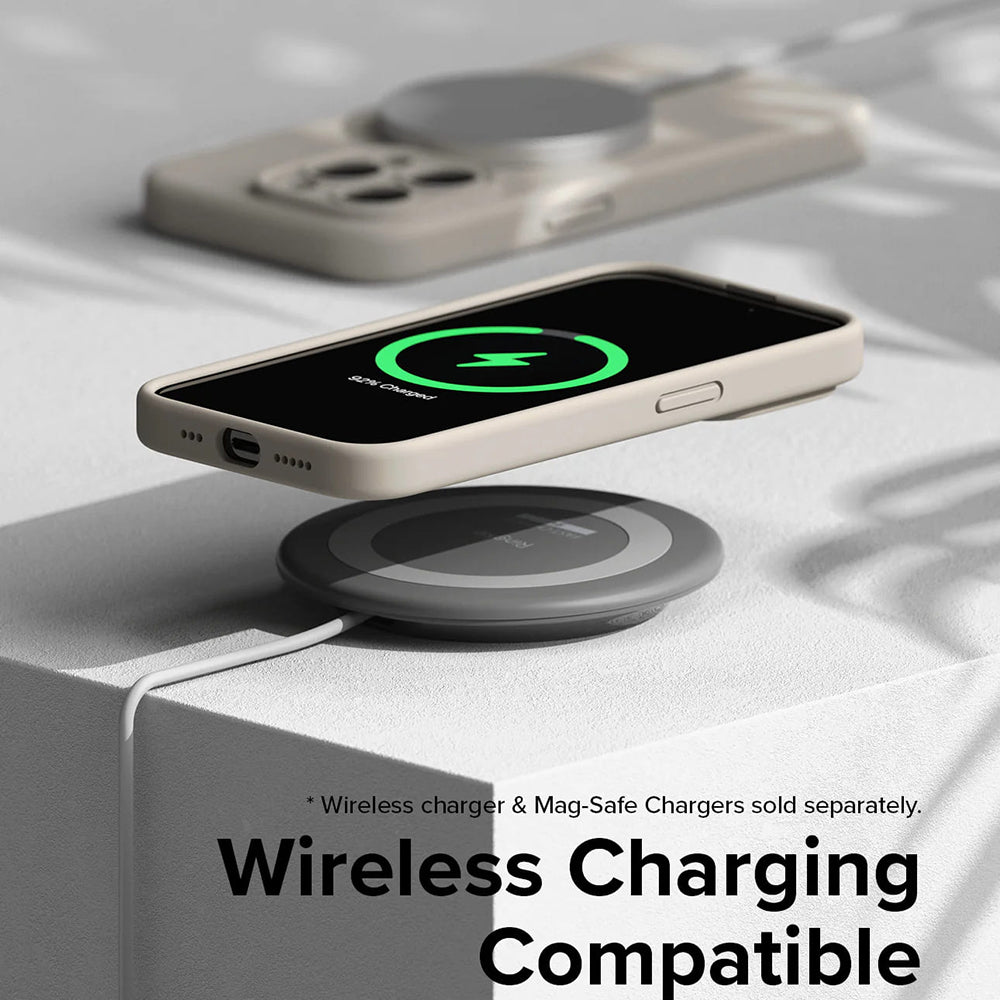 MagSafe Case for Apple iPhone 15 Pro, Ringke, Silicone, Lime Green