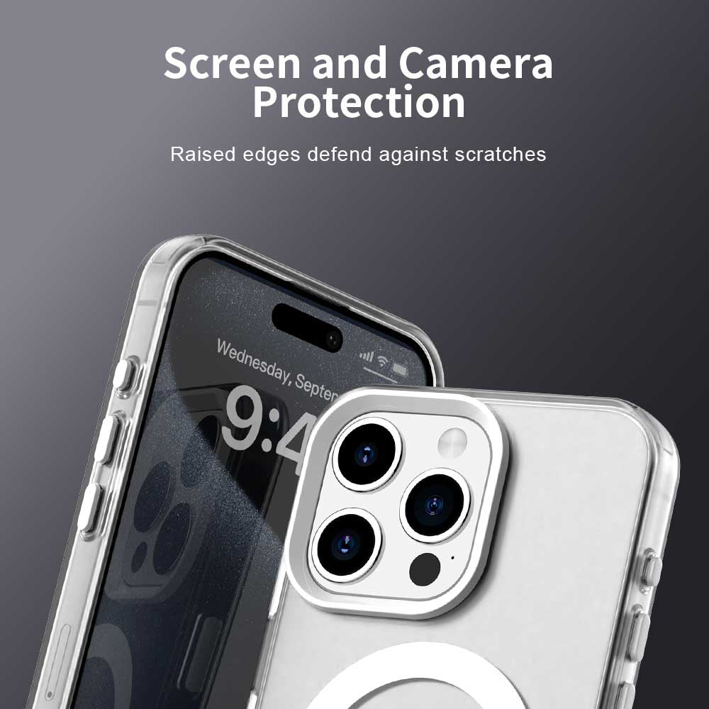 MagSafe Case for Apple iPhone 15 Pro, Techsuit, CandyCase, White