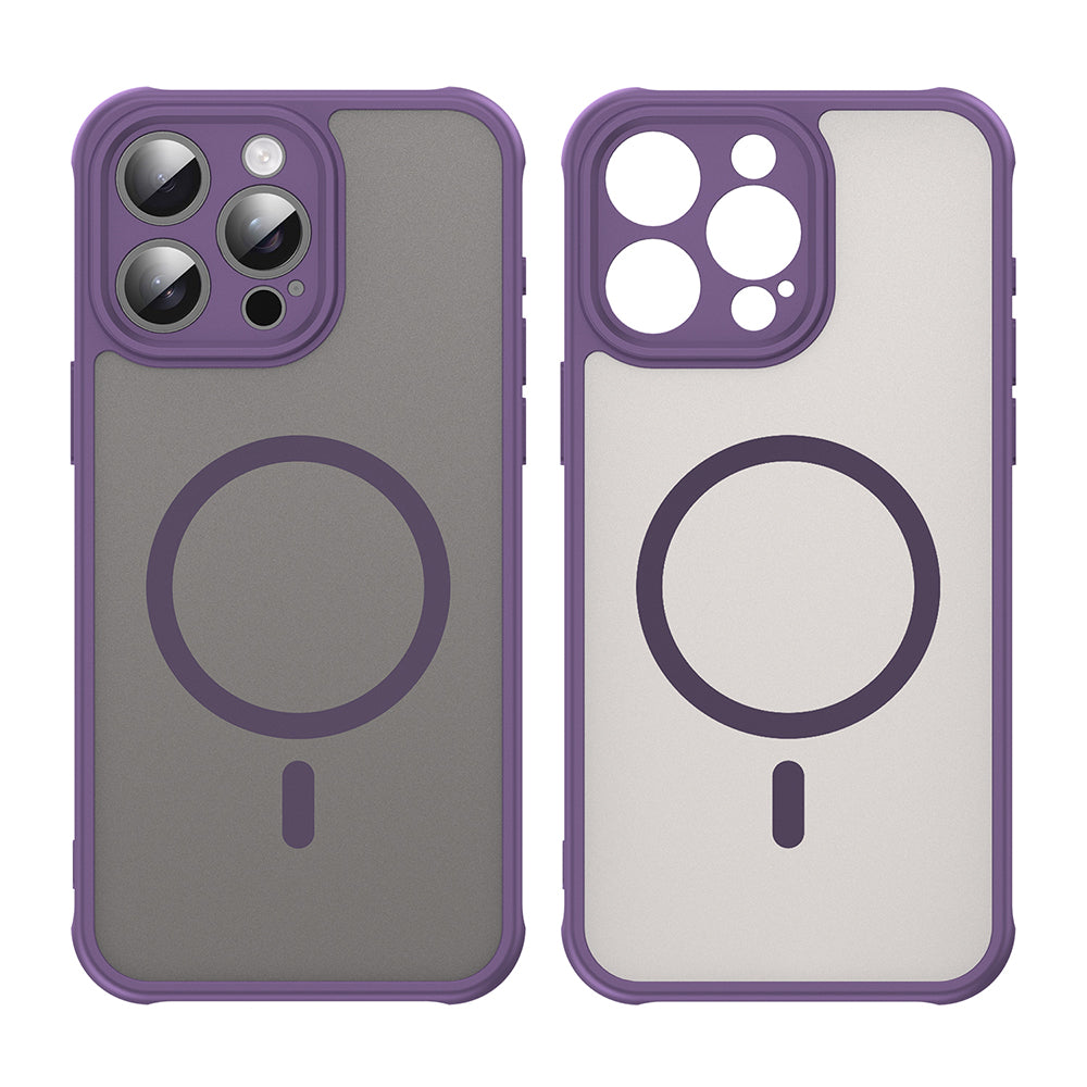 MagSafe Case for Apple iPhone 15 Pro, Techsuit, HaloFrost II, Purple
