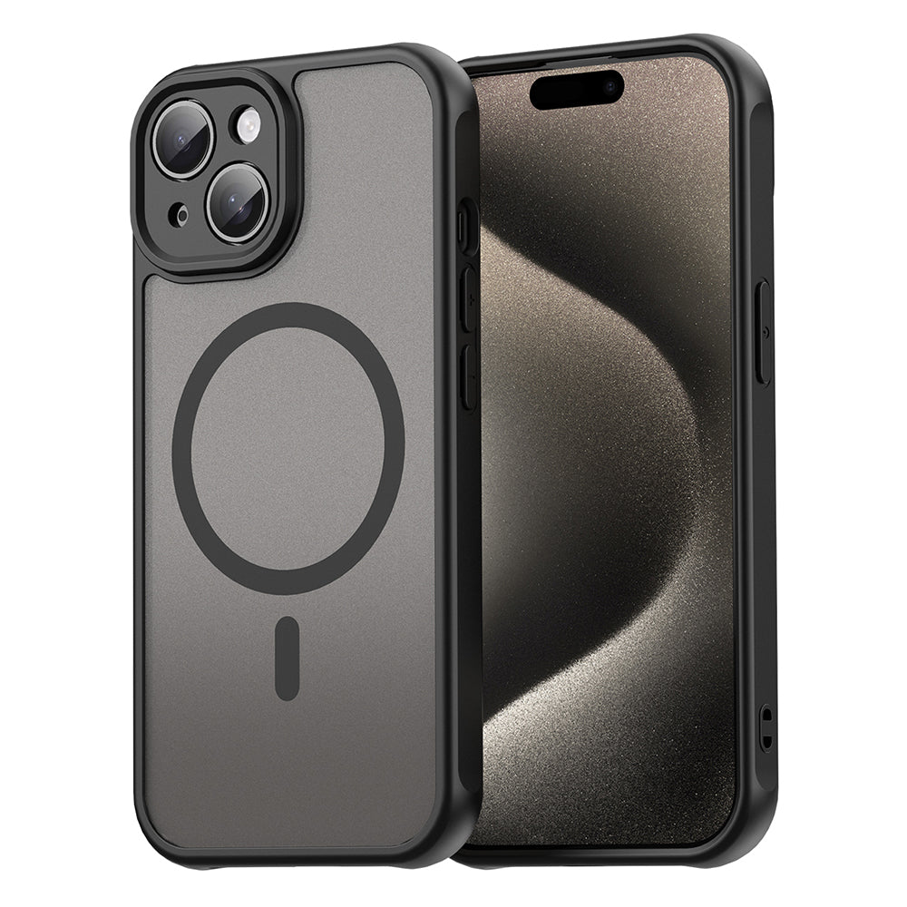 MagSafe Case for Apple iPhone 15, Techsuit, HaloFrost II, Black