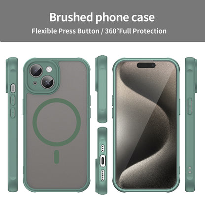 MagSafe Case for Apple iPhone 15, Techsuit, HaloFrost II, Green