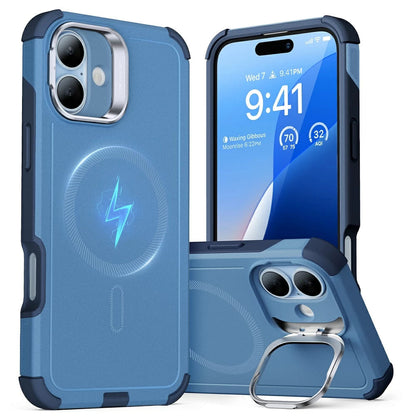MagSafe Case for Apple iPhone 16, ESR, Cyber Armor Kickstand, Blue