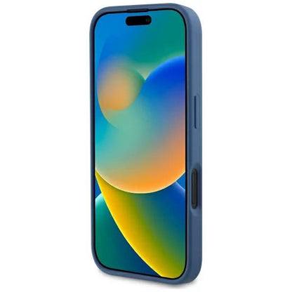 MagSafe Case for Apple iPhone 16, Guess, 4G Printed Stripes, Blue