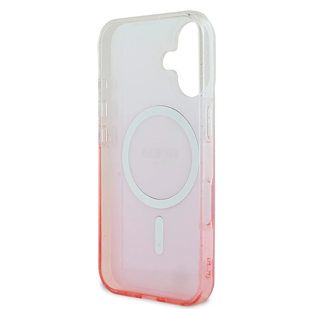 MagSafe Case for Apple iPhone 16 Plus, Guess, IML Glitter Gradient, Brown