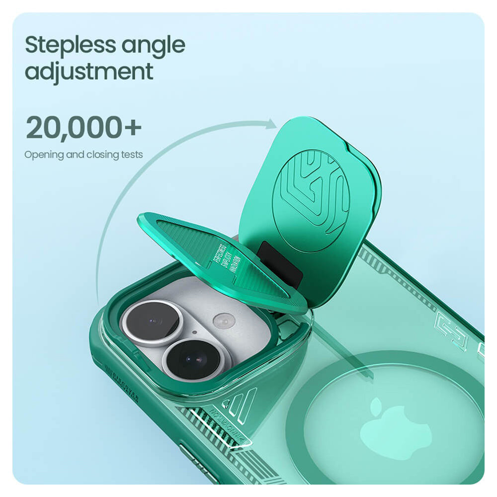 MagSafe Case for Apple iPhone 16 Plus, Nillkin, Iceblade Prop (w/o Camera Cutout), Green