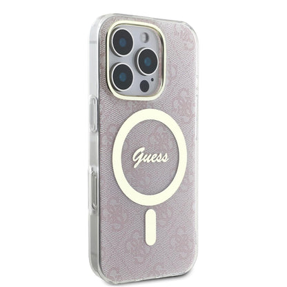 MagSafe Case for Apple iPhone 16 Pro, Guess, IML 4G, Pink