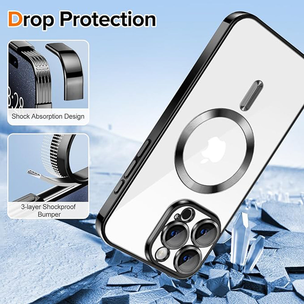 MagSafe Case for Apple iPhone 16 Pro, Techsuit, Luxury Crystal, Light Purple