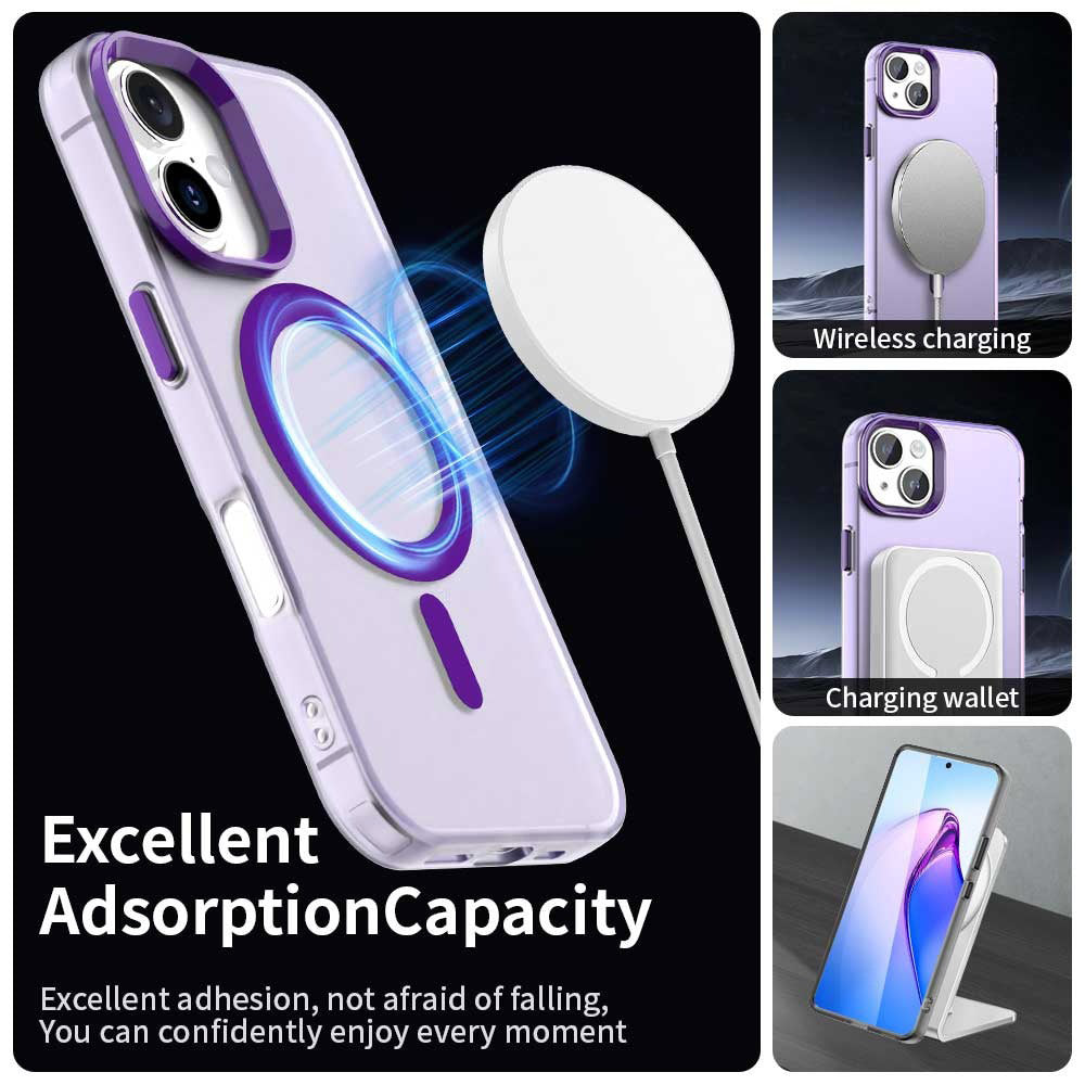 MagSafe Case for Apple iPhone 16, Techsuit, CandyCase, Purple