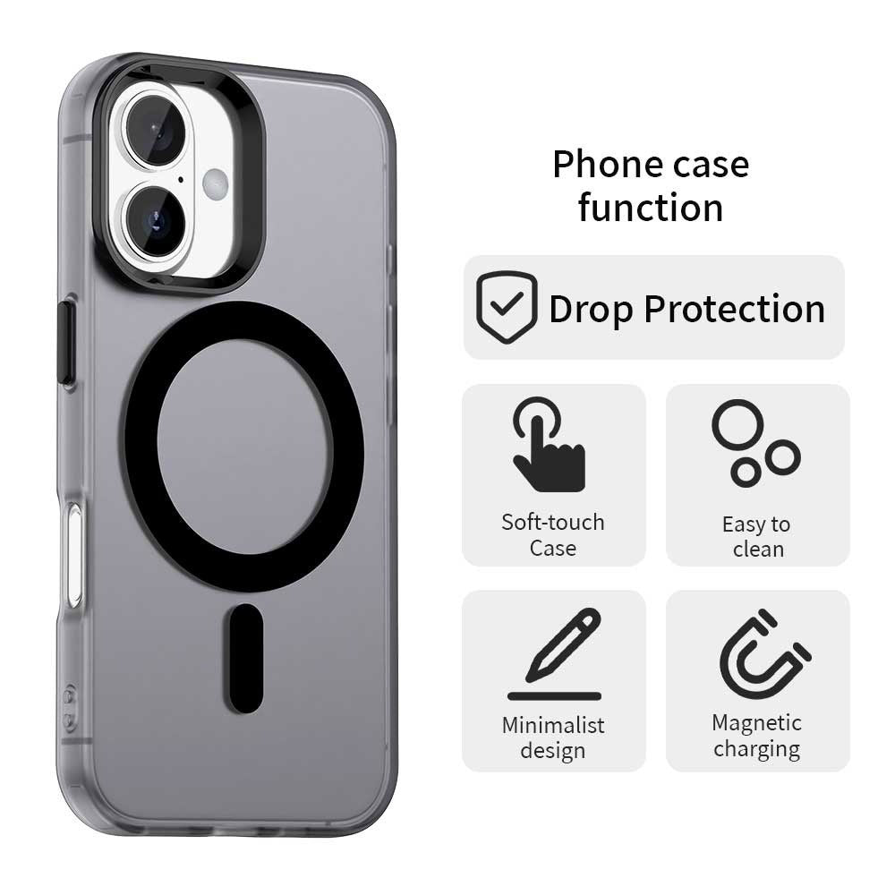 MagSafe Case for Apple iPhone 16, Techsuit, CandyCase, Black