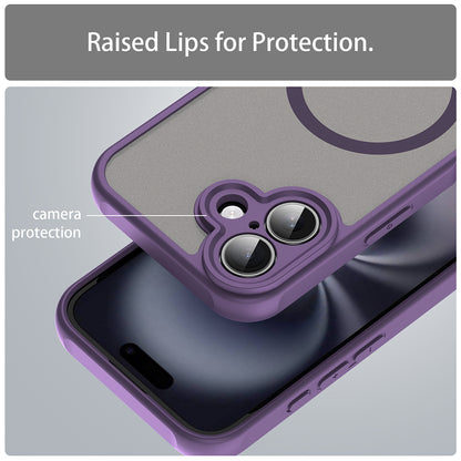 MagSafe Case for Apple iPhone 16, Techsuit, HaloFrost II, Purple