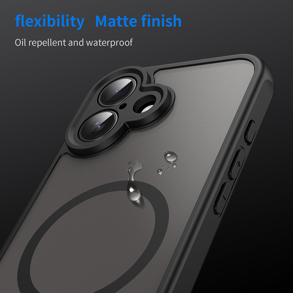 MagSafe Case for Apple iPhone 16, Techsuit, HaloFrost II, Black
