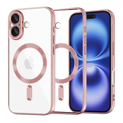 MagSafe Case for Apple iPhone 16, Techsuit, Luxury Crystal, Pink