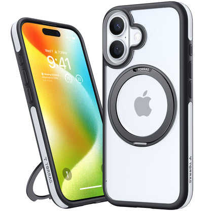 MagSafe Case for Apple iPhone 16, Torras, Ostand R Fusion, Black