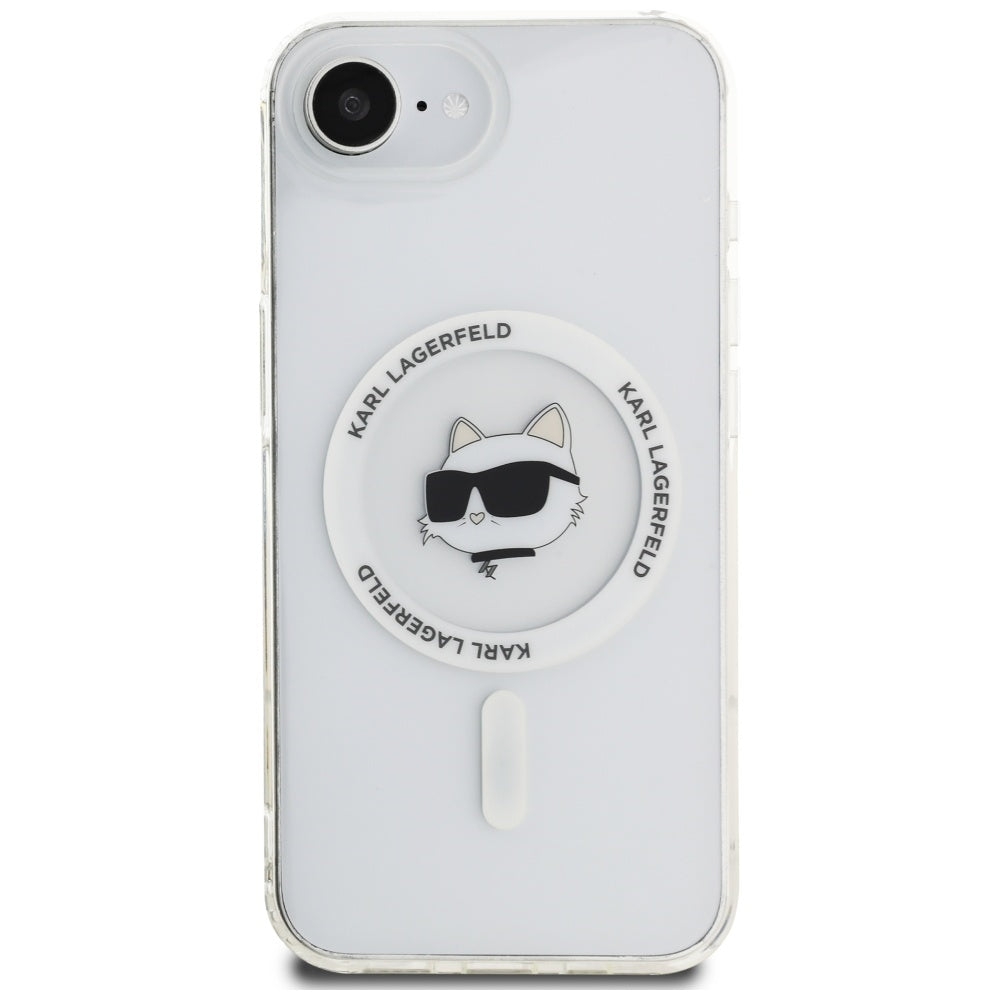 MagSafe Case for Apple iPhone 16e, Karl Lagerfeld, IML Choupette's Head, White