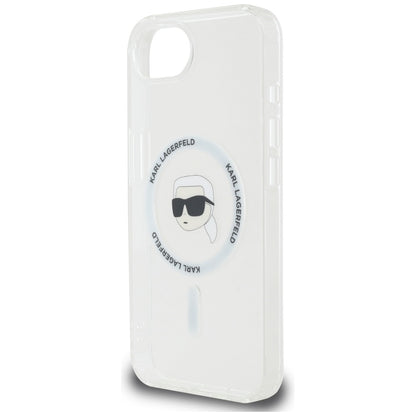 MagSafe Case for Apple iPhone 16e, Karl Lagerfeld, IML Karl's Head, White