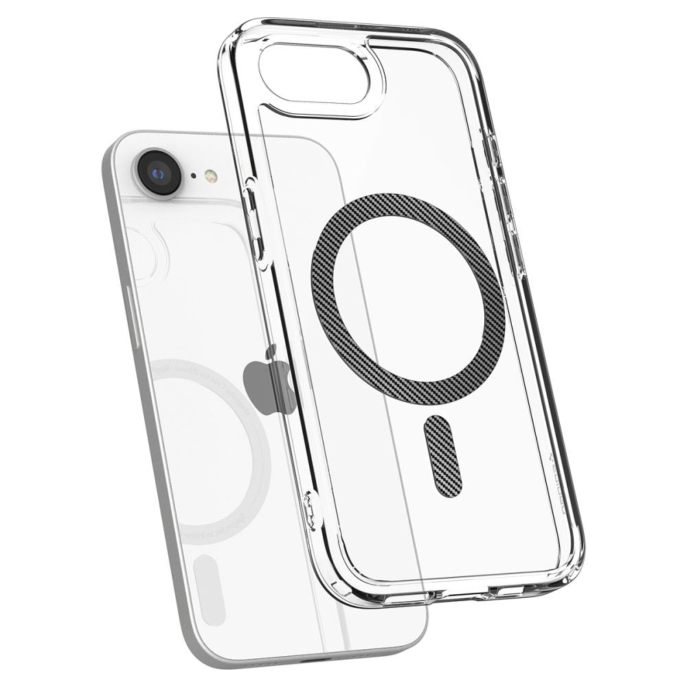 MagSafe Case for Apple iPhone 17e / 16e, Spigen, Ultra Hybrid Carbon, Transparent