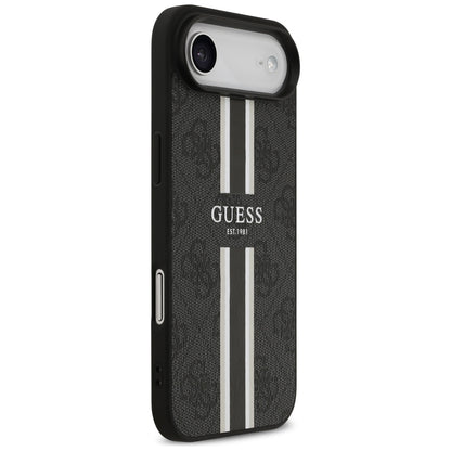 MagSafe Case for Apple iPhone 17 Air, Guess, 4G Printed Stripes, Black