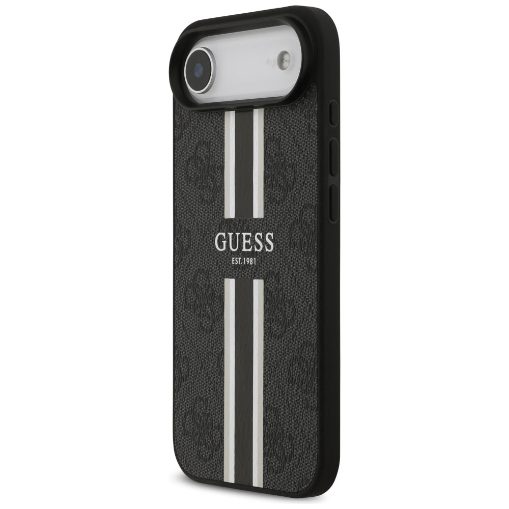 MagSafe Case for Apple iPhone 17 Air, Guess, 4G Printed Stripes, Black