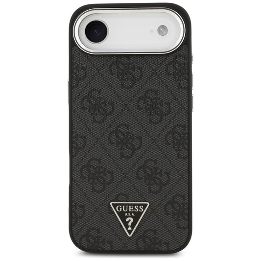 MagSafe Case for Apple iPhone 17 Air, Guess, 4G Triangle Logo, Black Silver