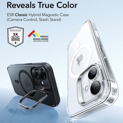 MagSafe Case for Apple iPhone 17, ESR, Classic Hybrid Kickstand, Satin Black