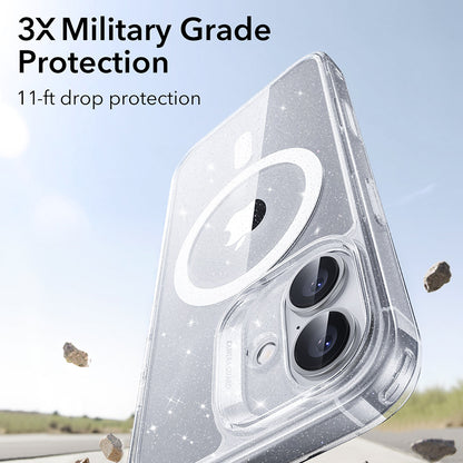 MagSafe Case for Apple iPhone 17, ESR, Classic Hybrid Shimmer, Transparent