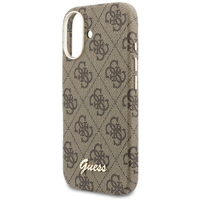 MagSafe Case for Apple iPhone 17, Guess, 4G Script Logo, Brown