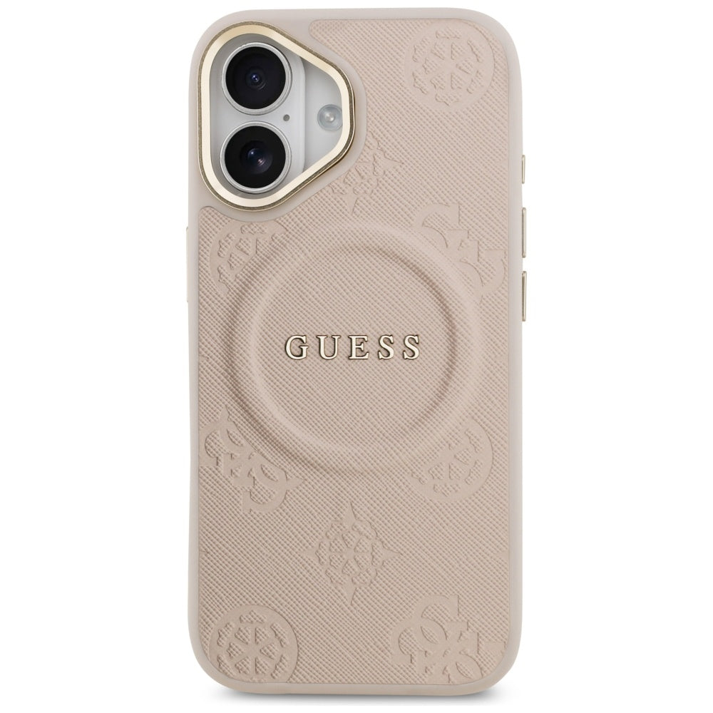 MagSafe Case for Apple iPhone 17, Guess, Peony Hot Stamp, Pink