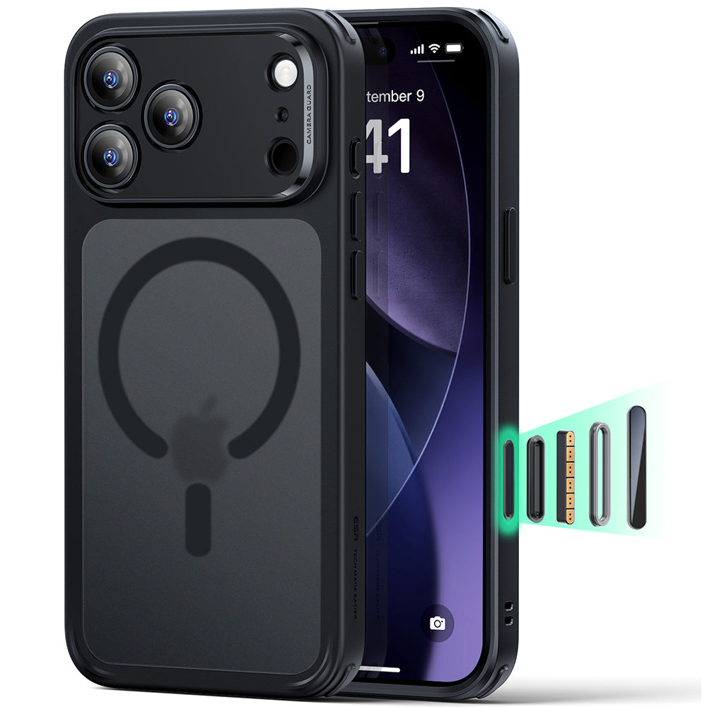 MagSafe Case for Apple iPhone 17 Pro, ESR, Classic Hybrid, Satin Black