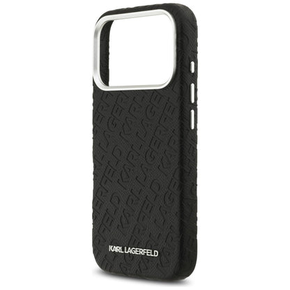 MagSafe Case for Apple iPhone 17 Pro, Karl Lagerfeld, FW Stamped Karl, Black