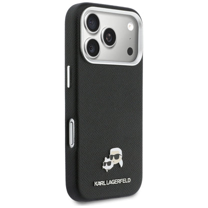 MagSafe Case for Apple iPhone 17 Pro, Karl Lagerfeld, Karl & Choupette Head's Pin, Black