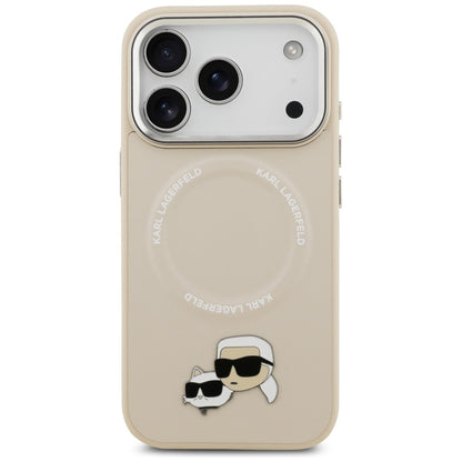 MagSafe Case for Apple iPhone 17 Pro, Karl Lagerfeld, Karl & Choupette Pins, Beige