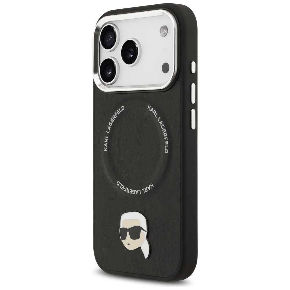MagSafe Case for Apple iPhone 17 Pro, Karl Lagerfeld, Karl Pin, Black
