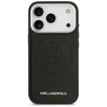 MagSafe Case for Apple iPhone 17 Pro, Karl Lagerfeld, Point & Metal Logo, Black