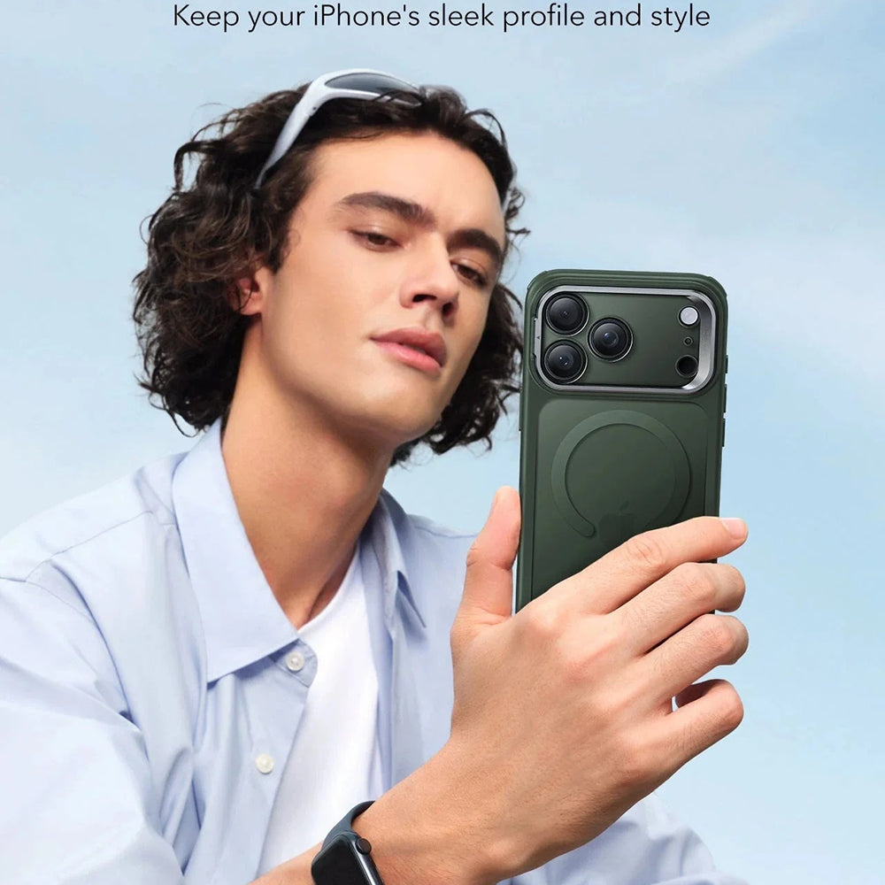 MagSafe Case for Apple iPhone 17 Pro Max, ESR, Classic Hybrid Kickstand, Satin Green