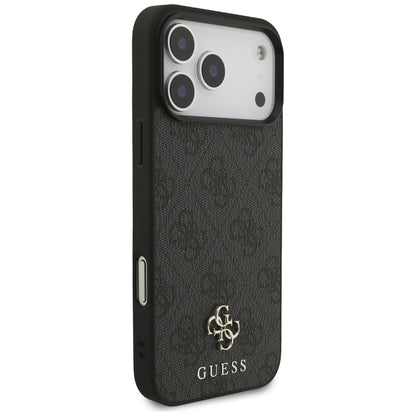 MagSafe Case for Apple iPhone 17 Pro Max, Guess, 4G Small and Classic Logo, Black