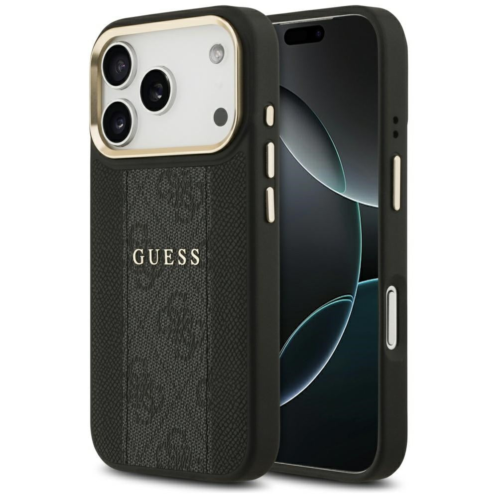 MagSafe Case for Apple iPhone 17 Pro Max, Guess, 4G Stripe, Black