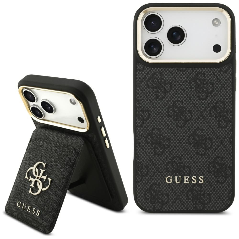 MagSafe Case for Apple iPhone 17 Pro Max, Guess, 4G Card Slot, Black