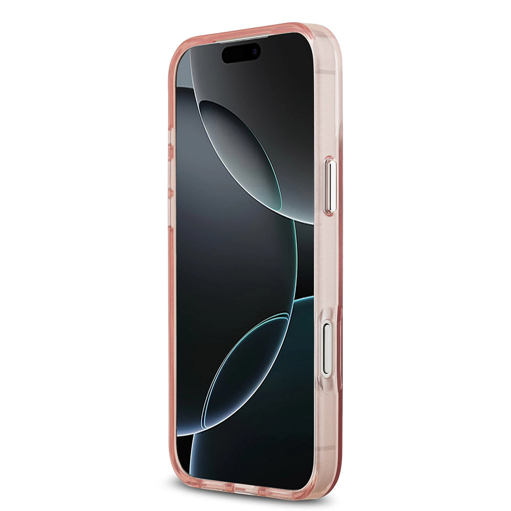 MagSafe Case for Apple iPhone 17 Pro Max, Guess, IML Gradient Triangle Logo, Pink