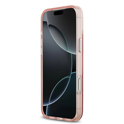 MagSafe Case for Apple iPhone 17 Pro Max, Guess, IML Gradient Triangle Logo, Pink