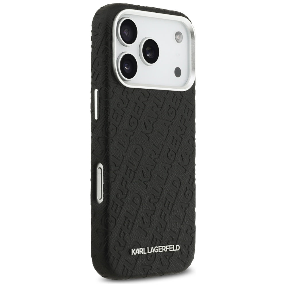 MagSafe Case for Apple iPhone 17 Pro Max, Karl Lagerfeld, FW Stamped Karl, Black