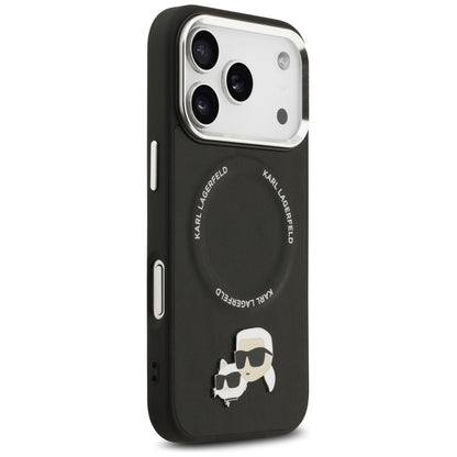 MagSafe Case for Apple iPhone 17 Pro Max, Karl Lagerfeld, Karl & Choupette Pins, Black