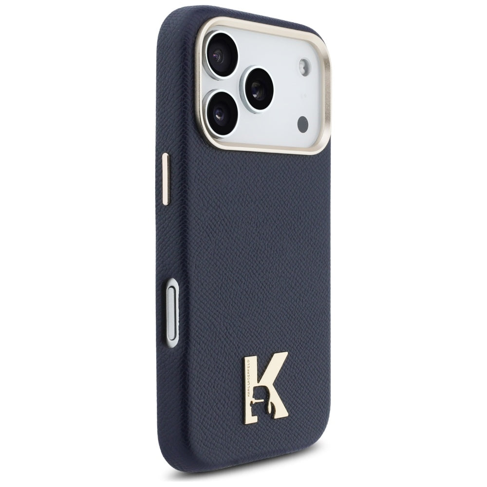 MagSafe Case for Apple iPhone 17 Pro Max, Karl Lagerfeld, Karl Head Logo, Blue