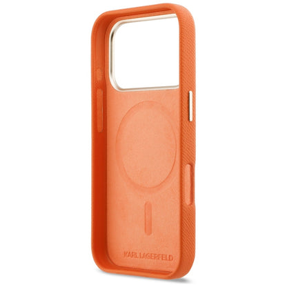 MagSafe Case for Apple iPhone 17 Pro Max, Karl Lagerfeld, Karl Head Logo, Orange