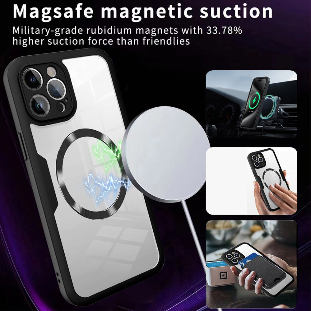 MagSafe Case for Apple iPhone 17 Pro Max, Techsuit, ColorVerse 360, Black