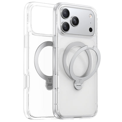 MagSafe Case for Apple iPhone 17 Pro, Torras, Ostand Spin, Transparent