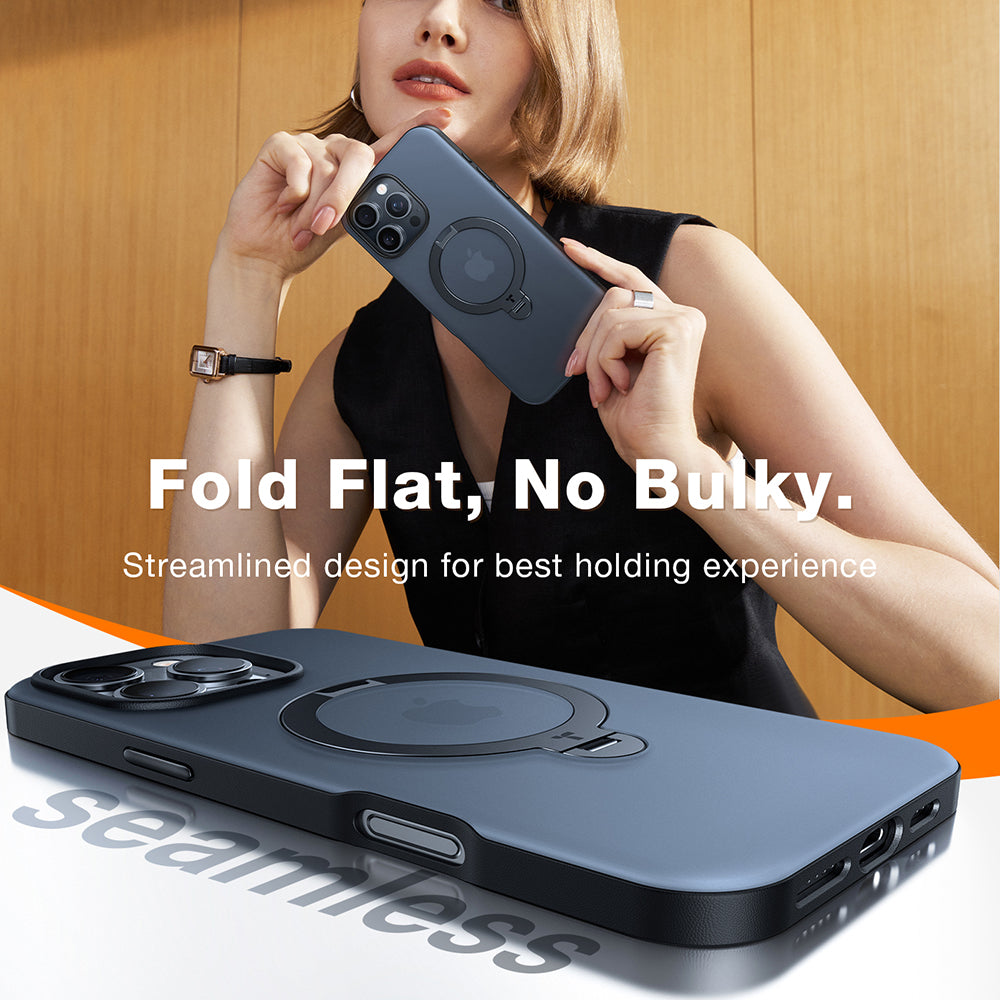 MagSafe Case for Apple iPhone 17 Pro, Torras, Ostand Spin, Transparent