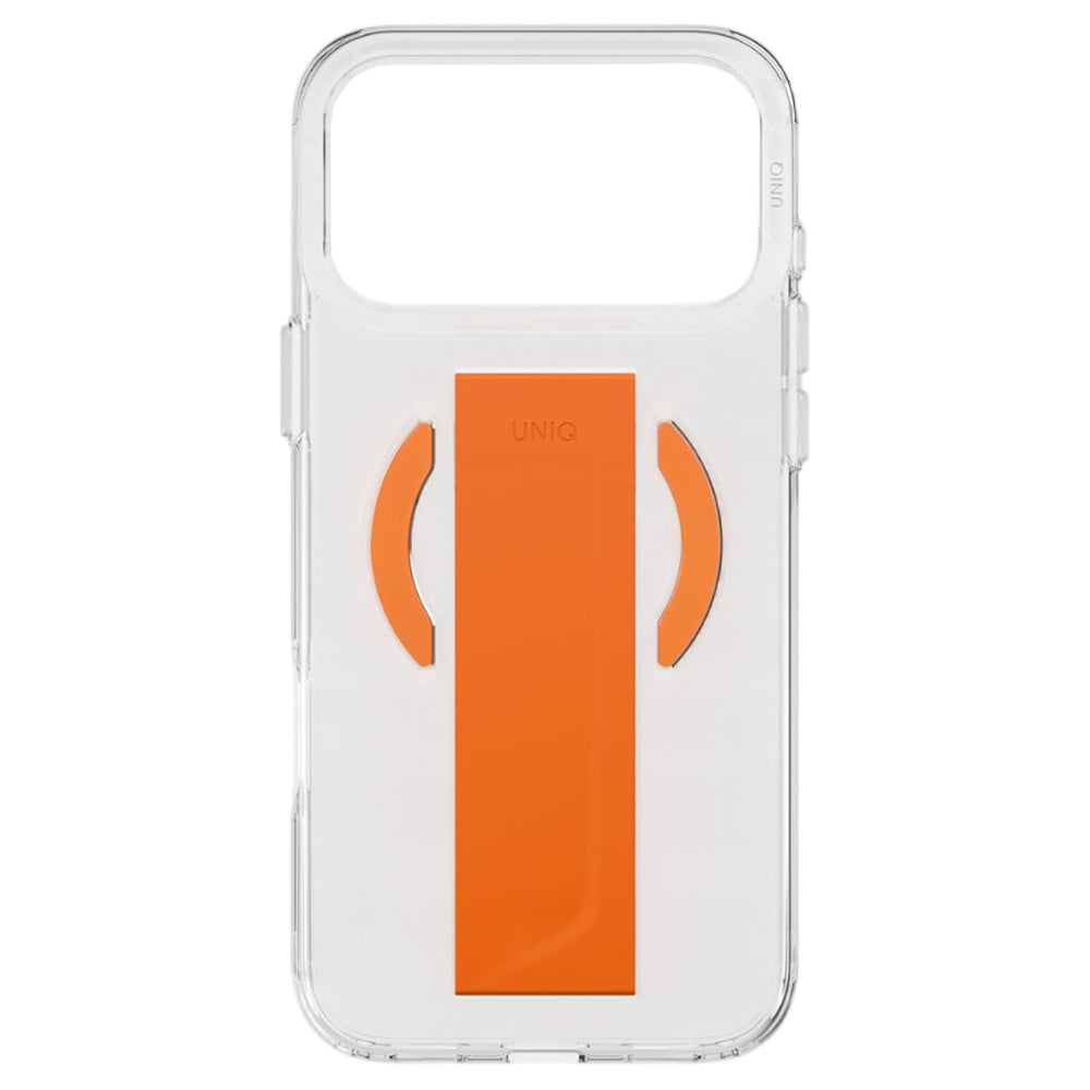 MagSafe Case for Apple iPhone 17 Pro, UNIQ, Heldro Air MagClick, Transparent Orange